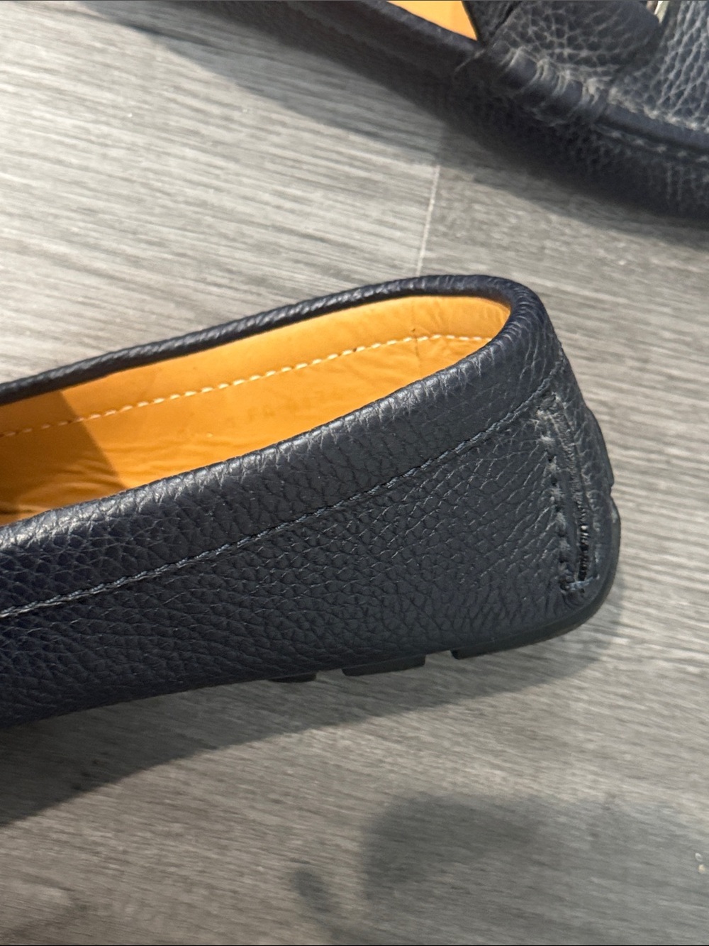 Louis Vuitton Black Pebble Leather LV Loafers - Picture 8 of 9